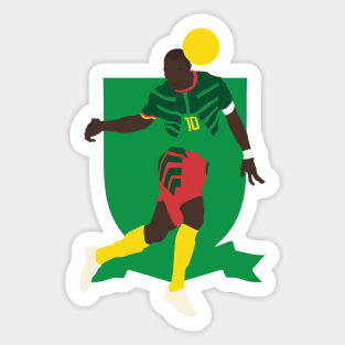 Vincent Aboubakar, Cameroon vs Brazil Collage Sticker